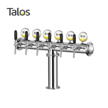 Talos塔羅斯桶啤分發設備酒吧餐廳高階啤酒柱大T型6孔酒塔1045605