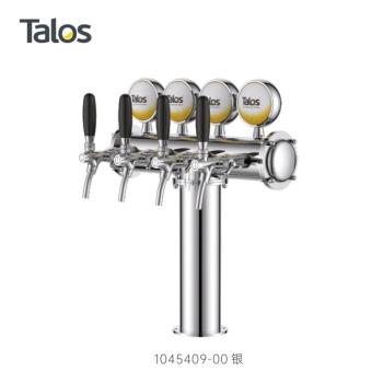 Talos塔羅斯啤酒裝置酒吧餐廳不銹鋼酒塔小T型4孔帶燈酒柱1045409