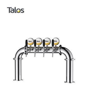 Talos塔羅斯桶裝精釀啤酒分發裝置酒吧不銹鋼啤酒柱酒塔小門形4孔