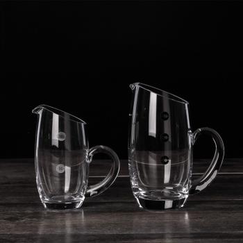 無鉛水晶玻璃帶刻度白酒分酒器醒酒器創意家用白酒杯酒具套裝