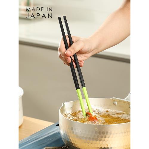 日本進口加長加粗筷子家用廚房料理筷油炸防燙火鍋撈面筷子31cm