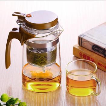 飄逸杯加厚耐熱耐高溫可加熱燒水過濾花茶水壺辦公功夫茶玻璃茶具