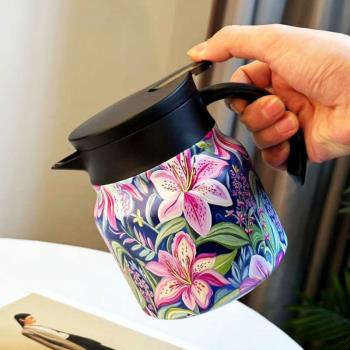 316茶水分離燜800ml燜泡茶壺咖啡壺不銹鋼內膽保溫壺保冷/保溫杯i