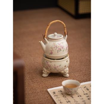 中式陶瓷茶壺溫茶小套裝功夫茶具辦公室會客開片可養茶壺
