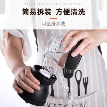德國工藝便攜迷你手磨咖啡豆玻璃罐手搖研磨器家用手動研磨機磨豆