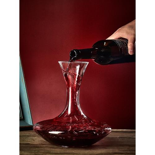 土耳其進口水晶玻璃手工制作平口紅酒醒酒器餐廳家用