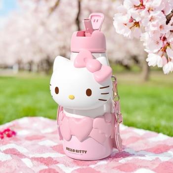 三麗鷗helloKitty聯名保溫水杯吸管316不銹鋼大容量高顏值可愛女
