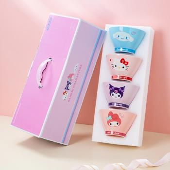 三麗鷗helloKitty米飯碗套裝禮盒陶瓷可愛餐具喝湯吃飯一人食送禮