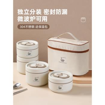 日本象普多層保溫飯盒不銹鋼上班族餐盒可微波加熱學生便當盒便攜