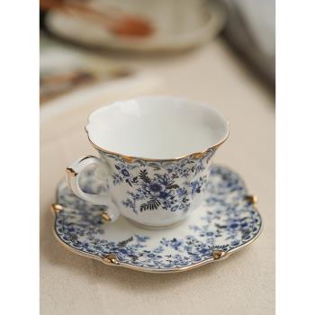 咖啡杯高檔精緻英式奢華骨瓷宮廷風杯碟套裝法式下午茶小眾復古風