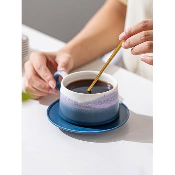 WUYOO 小眾高顏值陶瓷咖啡杯馬克杯陶瓷杯居家辦公情侶杯節日禮盒