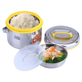 不銹鋼提鍋雙層保溫桶家用商用2.5L3L4L超大容量湯桶飯桶帶手提