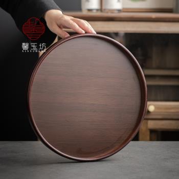 復古圓形茶杯收納餐廳酒店託盤