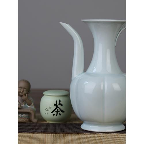 宋代點茶影青釉手執壺湯瓶湯提點陶瓷酒壺斗茶比賽培訓茶酒具水注|茶壺