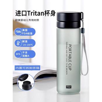 tritan運動水杯男士高顏值大容量杯子學生泡茶塑膠水瓶夏季太空杯
