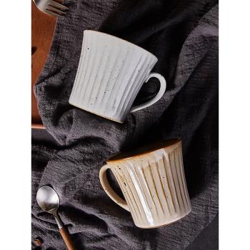 日本進口美濃燒日式家用復古陶瓷茶具牛奶咖啡茶杯馬克杯300ML
