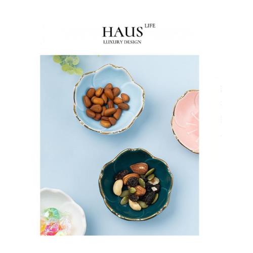 Haus·life· 刺身醬油芥末櫻花蘸料碟下彩馬卡龍日式調味碟子