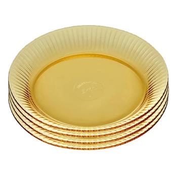 康寧餐具耐熱玻璃盤子3個/4個裝家用透明深盤琥珀色炒菜盤湯盤