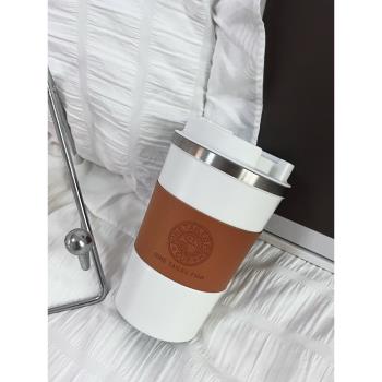 JUMPINJOK 便攜輕奢保溫杯女男士簡約高顏值隨行咖啡杯不銹鋼水杯