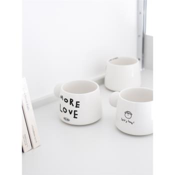 【呆呆羊插畫系列馬克杯】「More Love」球形把馬克杯咖啡杯