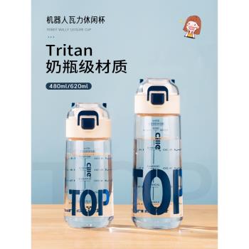 兒童水杯男孩小學生上學專用tritan便攜運動直飲水壺防摔塑膠杯子