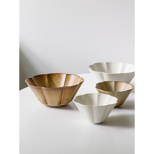 日式復古窯變5英寸米飯碗不規則湯碗水果沙拉碗簡約高級點心小碗