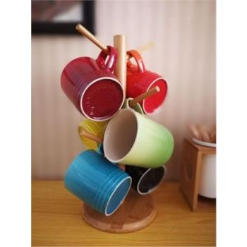 法國 LE CREUSET 酷彩 琺瑯炻瓷 350ML馬克杯 彩虹六件套雙十一