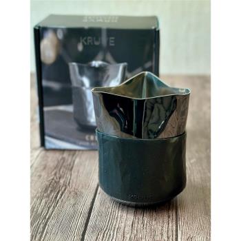 KRUVE Create三角拉花缸加拿大進口咖啡多嘴無柄打奶泡杯缸拿鐵杯