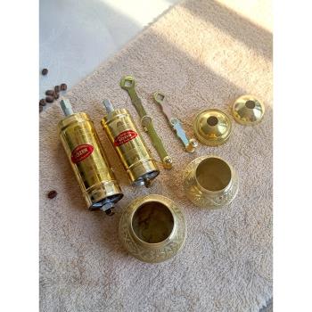 手搖咖啡機粉碎器紫銅金屬手動手工超細極細研磨器土耳其原裝進口