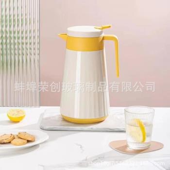 慕沙歐式保溫壺家用按壓式開水咖啡壺玻璃內膽暖壺熱水壺活動新品