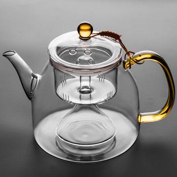 玻璃蒸茶壺家用耐高溫加厚蒸汽煮茶壺燒水壺電陶爐煮茶器泡茶壺