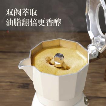 雙閥摩卡壺意式濃縮咖啡機萃取復古壺煮咖啡壺咖啡器具亞馬遜跨境