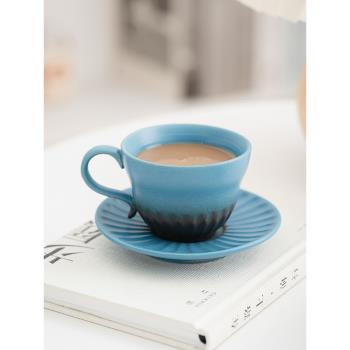遙山北歐陶瓷咖啡杯碟高顏值下午茶意式濃縮咖啡杯高檔精緻馬克杯