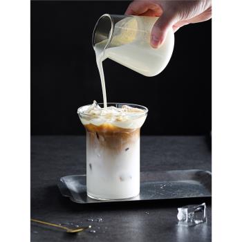 茶咖美器耐熱玻璃杯冰美式咖啡杯透明玻璃簡約水杯冰拿鐵冷飲杯