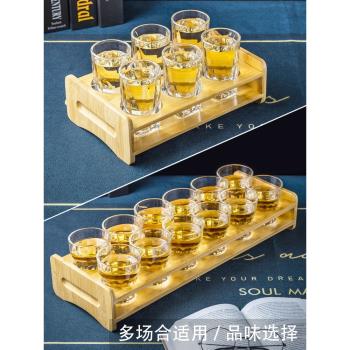 鋼化玻璃杯大號二兩三兩白酒杯KTV洋酒杯啤酒杯家用水杯威士忌杯