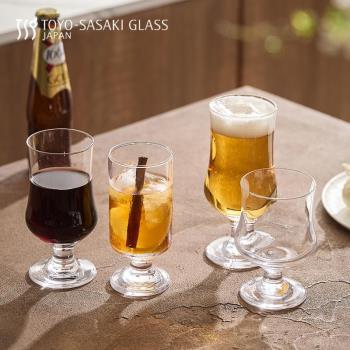 原裝進口 東洋佐佐香草高腳杯冰咖啡甜品啤酒 鋼化無鉛玻璃杯