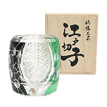 日式手工水晶玻璃杯威士忌杯洋酒杯日本江戶切子工藝家用輕奢禮品