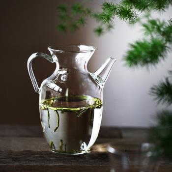手工制耐熱公道杯高硼矽耐高溫茶具日式玻璃茶海公杯分茶器泡茶壺