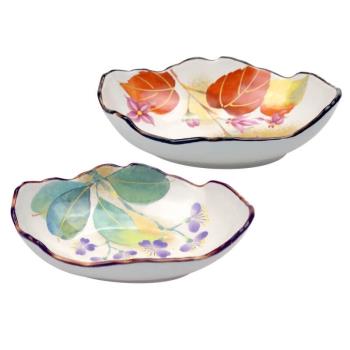 日本進口美濃燒麵碗日式餐具高顏值不規則陶瓷和風矮腳碗深碗碟子