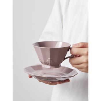 米立風物咖啡杯子高檔精緻家用歐式復古高級咖啡杯套裝設計感小眾