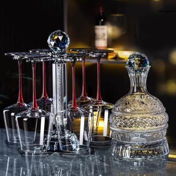 輕奢高檔勃艮第紅酒杯套裝家用大容量醒酒器歐式水晶玻璃葡萄廠家