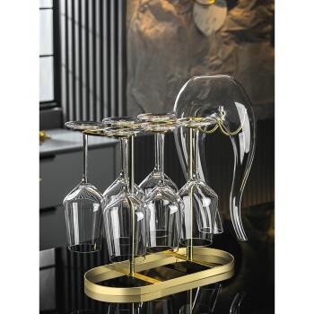 水晶玻璃紅酒杯套裝家用酒杯歐式新款葡萄醒酒器酒具高腳高顏值