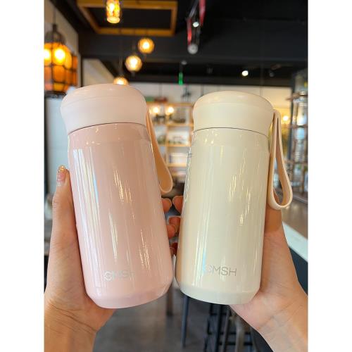 保溫杯女生簡約2023新款高顏值直飲杯便攜女士水杯小巧中學生杯子