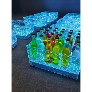 發光冰桶led啤酒冰桶框酒吧香檳桶雞尾酒冰塊桶冰粒筐派對ktv冰桶