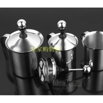 單層日式咖啡餐具不銹鋼打奶泡器