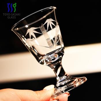 日本進口東洋佐佐木日式富士山清酒杯玻璃一兩白酒杯小酒杯烈酒杯