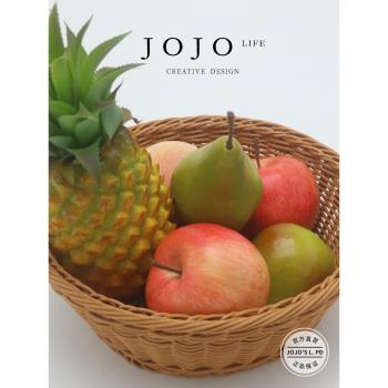 JOJOS L. PD.Chaucer.藤編圓形籃置物籃手工編織收納籃 | 喬叟