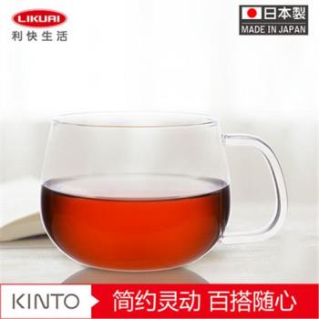 Kinto日本進口耐熱玻璃家用泡茶杯辦公室透明加厚水杯 牛奶咖啡杯