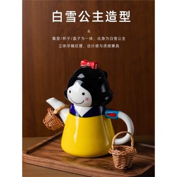 陶瓷茶壺圍爐煮茶茶壺泡茶家用單壺室內一人小茶壺喝茶茶具神器