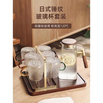 德國品質玻璃杯家用耐高溫水杯套裝客廳待客茶杯帶把家庭喝水杯子